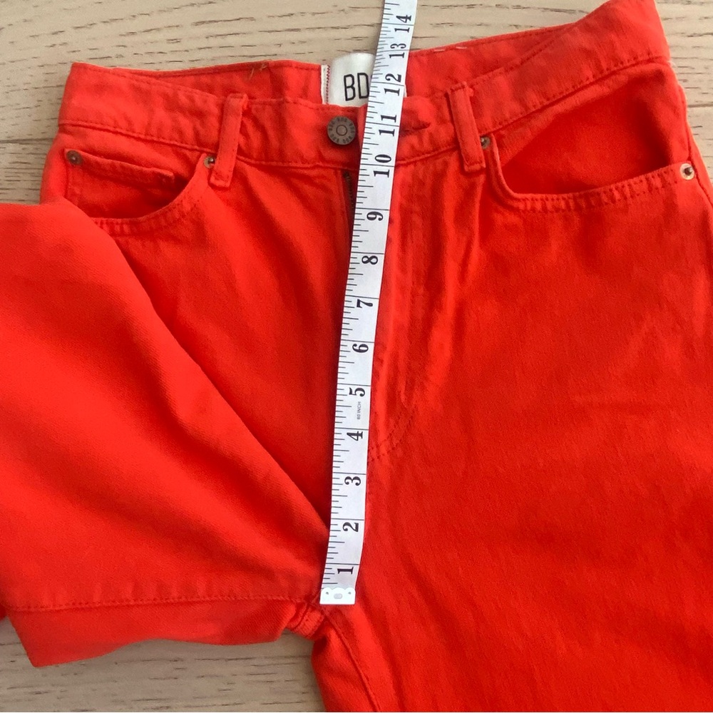 BDG High & Wide Jeans Size 27 Red Orange High Rise Wide Leg Denim EUC - Picture 10 of 12